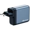Verbatim Ładowarka sieciowa GaN 140W3xUSB-C/USB-A + Adapter EU/UK/US GNC-140 32203